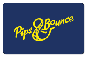 Pips Bounce logo over navy blue background